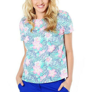 Vineyard Vines Women Island Floral Blouse Shirt Top S Sm EUC Vacation + FREE
